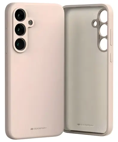 Mercury Silicone Samsung Galaxy S24 FE pískově růžová / Pouzdro / Samsung Galaxy S24 FE / Silikonové, mikrovlákno
