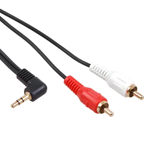 Kabel Jack 3,5mm kolmý - 2x RCA MCTV-824 černý / Délka 1 m