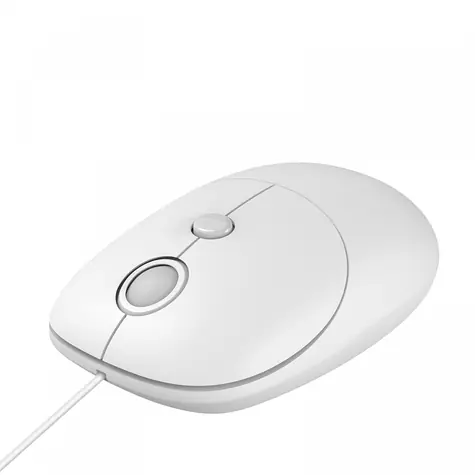 i011 Seagull bílá / Myš / USB / 2400 DPI