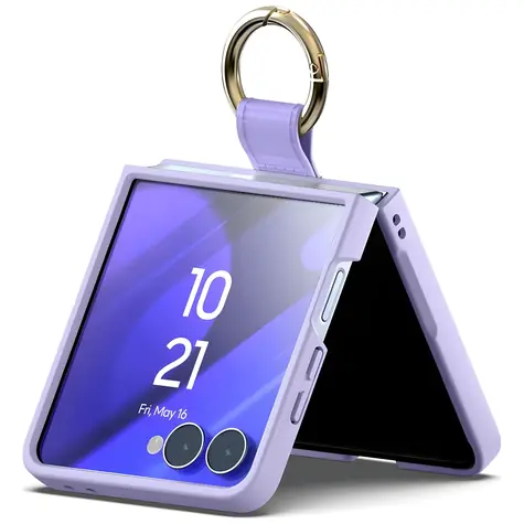 Mercury Gold Ring fialová / Kryt / Samsung Galaxy Z Flip8 / Stojánek / Podpora bezdrátového nabíjení