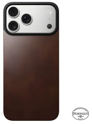 Nomad Magnetic Leather Back rustic brown (Horween) iPhone 17 Pro / Zadní kryt / MagSafe