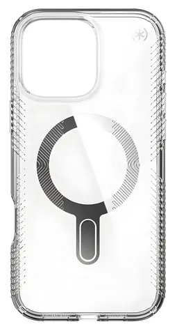 Speck Presidio Perforated Clear Grip iPhone 16 Pro Max čirá / Ochranný kryt / Protiskluzový povrch