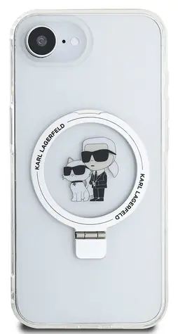 Karl Lagerfeld Ringstand MagSafe bílá / Zadní kryt / hardcase / MagSafe / pro Apple iPhone 16e