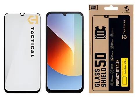 Tactical Glass Shield Privacy Stealth 5D Redmi A7 Pro černá / Ochranné sklo / pro Xiaomi Redmi A7 Pro