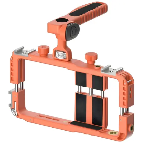 4smarts Video rig s bezdrátovou spouští oranžová / Držák na telefon / Bezdrátová spoušť / šířka telefonu 58-85 mm