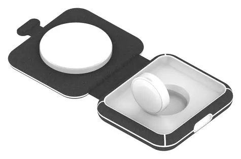 ER POWER Skládací nabíječka 2v1 černá / Cestovní nabíječka / MagSafe a Qi / MFW pro Apple Watch / kabel 2m