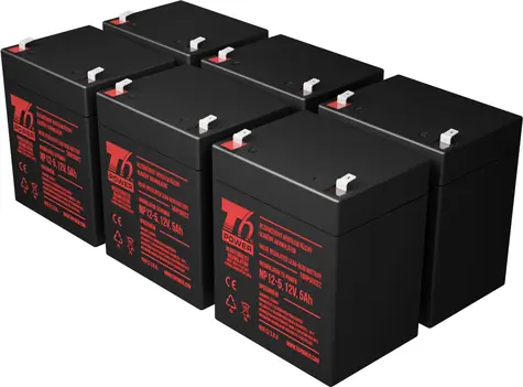T6 Power RBC141 / Baterie pro UPS / Kit 6x 12V 5Ah / Náhrada za APC RBC141