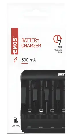 EMOS BCN-40 / Nabíječka baterií / AA/AAA / USB / 4 kanály