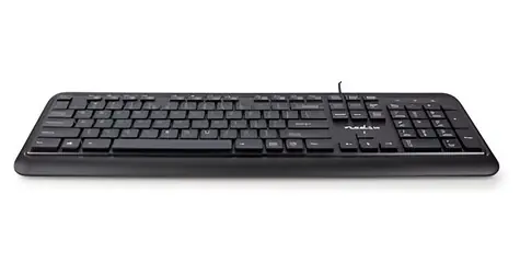 Nedis Multimediální klávesnice / Klávesnice / Drátová / USB-A / US layout / Numerická klávesnice