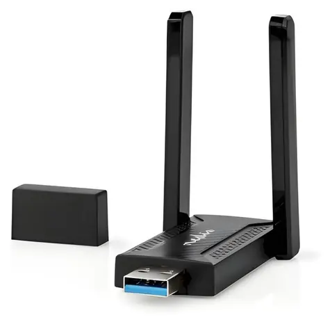 Nedis Wi-Fi USB adaptér AC1200 / Wi-Fi adaptér / Dual-Band 2,4 a 5 GHz / USB 3.0 / 1200 Mb/s