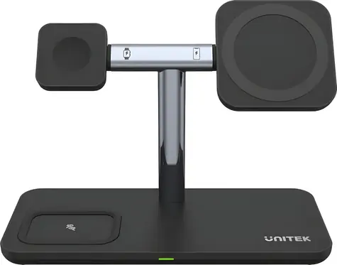 Unitek Magnetická bezdrátová nabíječka 3v1 / Nabíječka / Qi / 15W / iPhone, Apple Watch, sluchátka