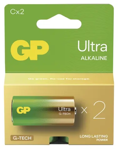 GP Ultra Alkaline C (LR14) / Alkalická baterie / 1,5 V / 2 ks