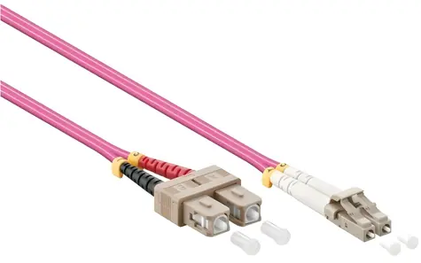 Mercodan Optický patch kabel LC-SC OM4 / Patch kabel / Multimode / Duplex