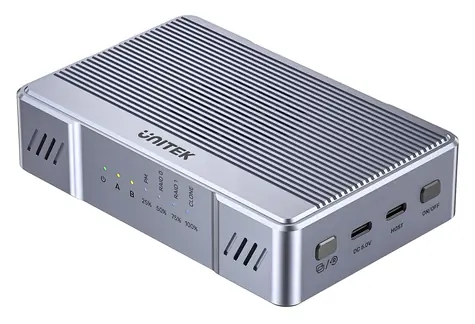 Unitek RAID box 2x M.2 NVMe/SATA / Externí box / RAID / 20 Gbps / Offline klonování