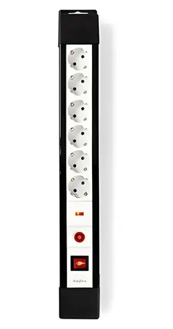 Nedis prodlužovací kabel s přepěťovou ochranou / Přepěťová ochrana / 6x zásuvka / kabel 3 m