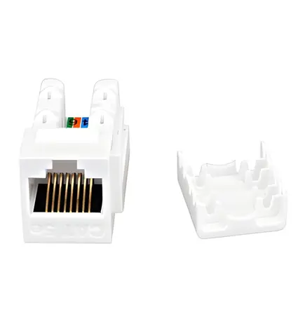 Schrack AMPARO Keystone modul RJ45 bílá / Keystone modul / UTP / Cat.6 / SFA