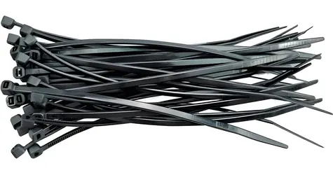 Vorel Stahovací pásky 430x4,8 mm černé / Stahovací páska / Nylon / UV odolná / 100 ks