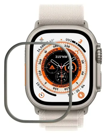 FIXED Rámeček pro Apple Watch Ultra 49mm přírodní titan / Rámeček / Nerezová ocel / Ochrana proti nárazu