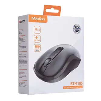Meetion BTM185 černá / Bezdrátová myš / 3200 DPI / Bluetooth 5.1 / 2,4 GHz