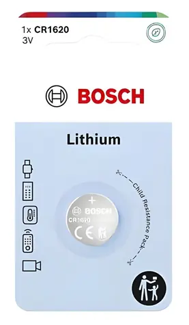 Bosch CR1620B1/00 / Knoflíková baterie / CR1620 Lithium / 3 V / 1 ks