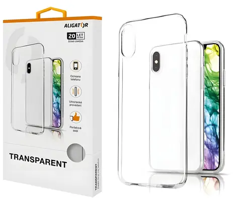 Aligator TRANSPARENT Apple iPhone 18 Pro / Pouzdro / TPU / Transparentní / Ultratenké