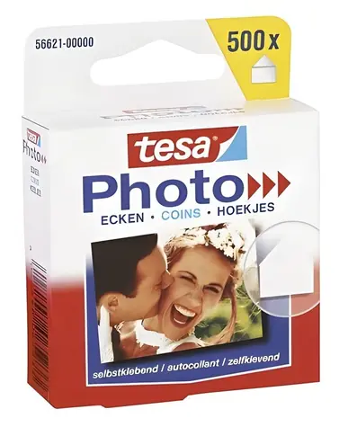 Tesa Fotorožky bílé 500 ks / Spotřební materiál / samolepicí / bez rozpouštědel