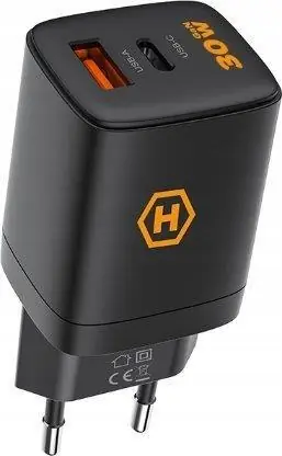 Hammer RapidCharge Duo černá / Nabíječka do sítě / 30 W / USB-A / USB-C (PD)