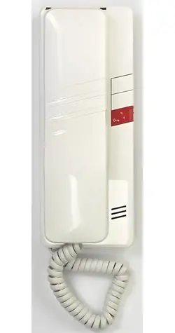 Tesla DT 93 bílá / Domácí telefon / Bzučák / 1 tlačítko el. zámku
