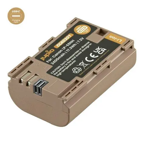 Jupio LP-E6NH ULTRA C / Baterie / 2400 mAh / USB-C nabíjení / pro Canon