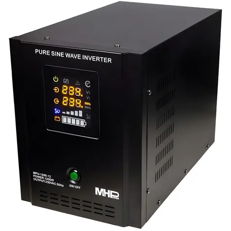 MHPower MPU-1200-12 / Záložní zdroj UPS / 1200 W / čistý sinus / 12 V
