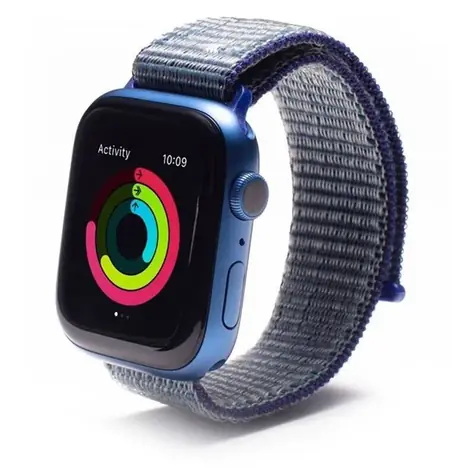 GEAR4 Sportovní řemínek Apple Watch 45/44/42mm modrá / Řemínek / Nylon / Voděodolný