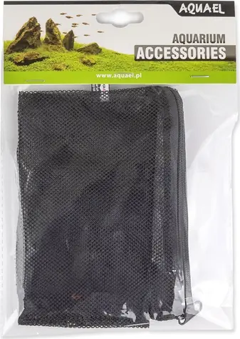 Aquael Sáček na filtrační média 15x20 cm / Sáček na filtrační média / síťovina se zipem / cca 1 l