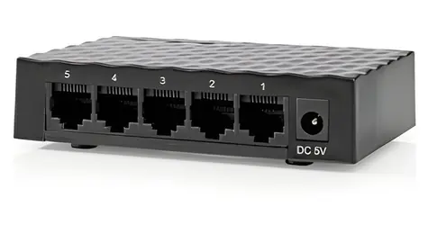 Nedis Síťový switch 5 portů černá / Switch / 5x GbE / bez PoE / VLAN / ABS