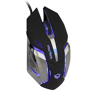Meetion M915 černá / Herní myš / drátová / optická / 2400 DPI / 6 tlačítek / RGB podsvícení
