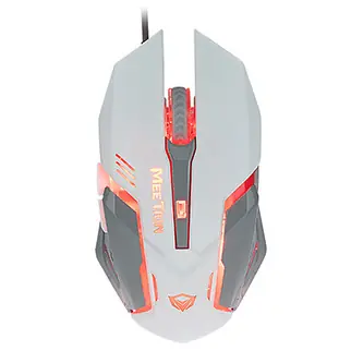 Meetion M915 bílá / Herní myš / drátová / optická / 2400 DPI / 6 tlačítek / RGB podsvícení