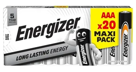 Energizer Everyday AAA (LR03) / Baterie / Alkalické / 20 ks