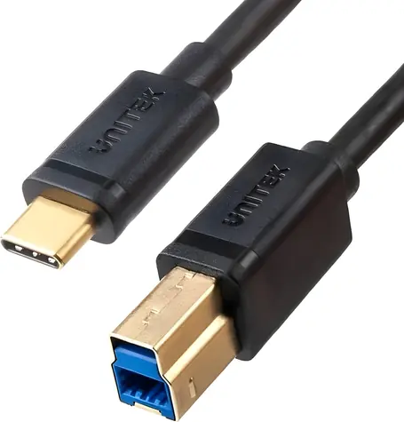 Unitek USB tiskový kabel / Kabel / USB-C - USB-B 3.0 / 5 Gbps / 2 m