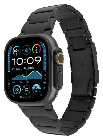 FIXED Titanium Strap černá / Řemínek / Apple Watch 44/45/46/49 mm / Titan / PVD úprava