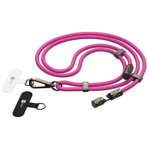 ER Snake Lanyard růžová / Nabíjecí šňůrka na telefon / USB-C, PD 240W / Data blocker / 1,5 m