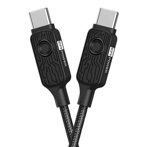 ER Datablocker kabel USB-C/USB-C / Kabel / PD 100W / Blokace přenosu dat / Černá