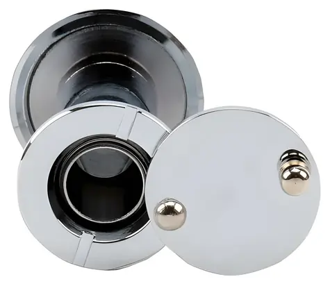 Olympia S 10 chrom / Dveřní kukátko / 180° / mosaz / dveře 3,5-6 cm