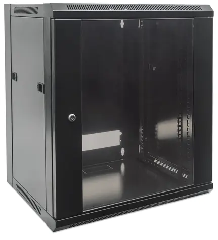 Intellinet Nástěnný rozvaděč 9U 570x600 mm černý / Rozvaděč / 19