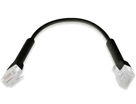 Ubiquiti U-Cable-PATCH-RJ45-BK černá / Patch kabel / Cat6 / 0,22 m / UTP