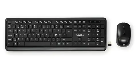Nedis Bezdrátová sada klávesnice a myši ND layout / Sada klávesnice a myši / USB přijímač / 800-1600 DPI
