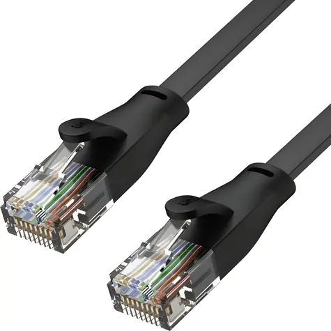 Unitek Patch kabel RJ45-RJ45 Cat.6 UTP černá / Patch kabel / 0,5 m