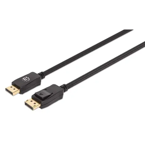 Manhattan DisplayPort 1.4 černá / DisplayPort kabel / 3 m / 8K 60Hz / pozlacené konektory