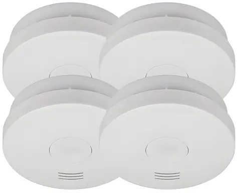 Brennenstuhl RM L 3100 SET 4 ks / Detektor kouře / bezdrátové propojení / 85 dB siréna / 3V baterie na 10 let