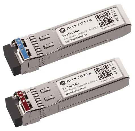 MikroTik S+2733LC10D / SFP+ optický modul / WDM (BiDi) / SM / 10G / 10km / 1270/1330nm