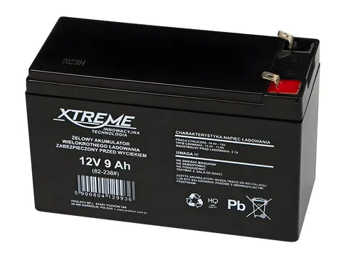 XTREME Gelový akumulátor 12V 9Ah / Akumulátor / VRLA / Bezúdržbový