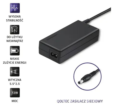 Napájecí adaptér 12V 6A 72W / Síťový zdroj / Konektor 5,5 x 2,5 mm
